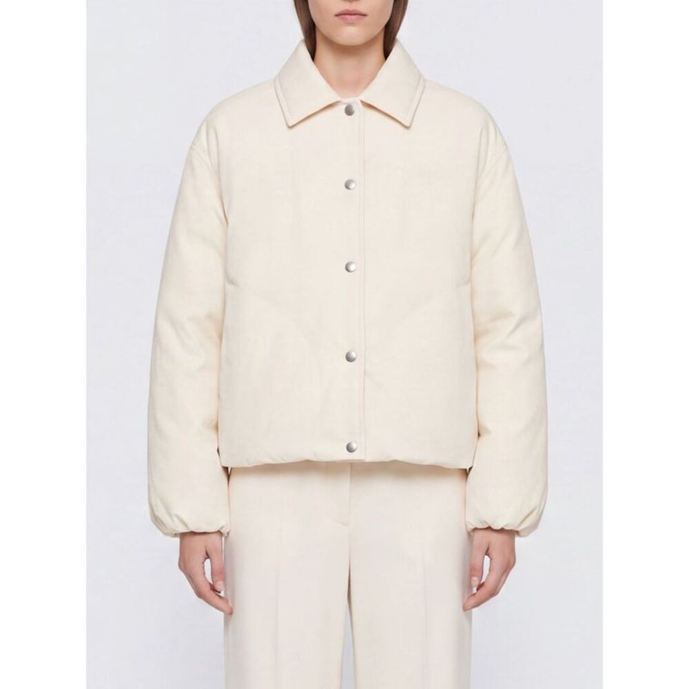 Jil Sander Women Jil Sander Cropped Padded Shirt Jacket In Technical Fabric